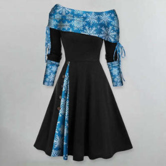 Zoe – Elegant One-Shoulder Swing Dress