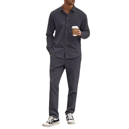 Kirk – Casual Sports Cardigan Trousers Set