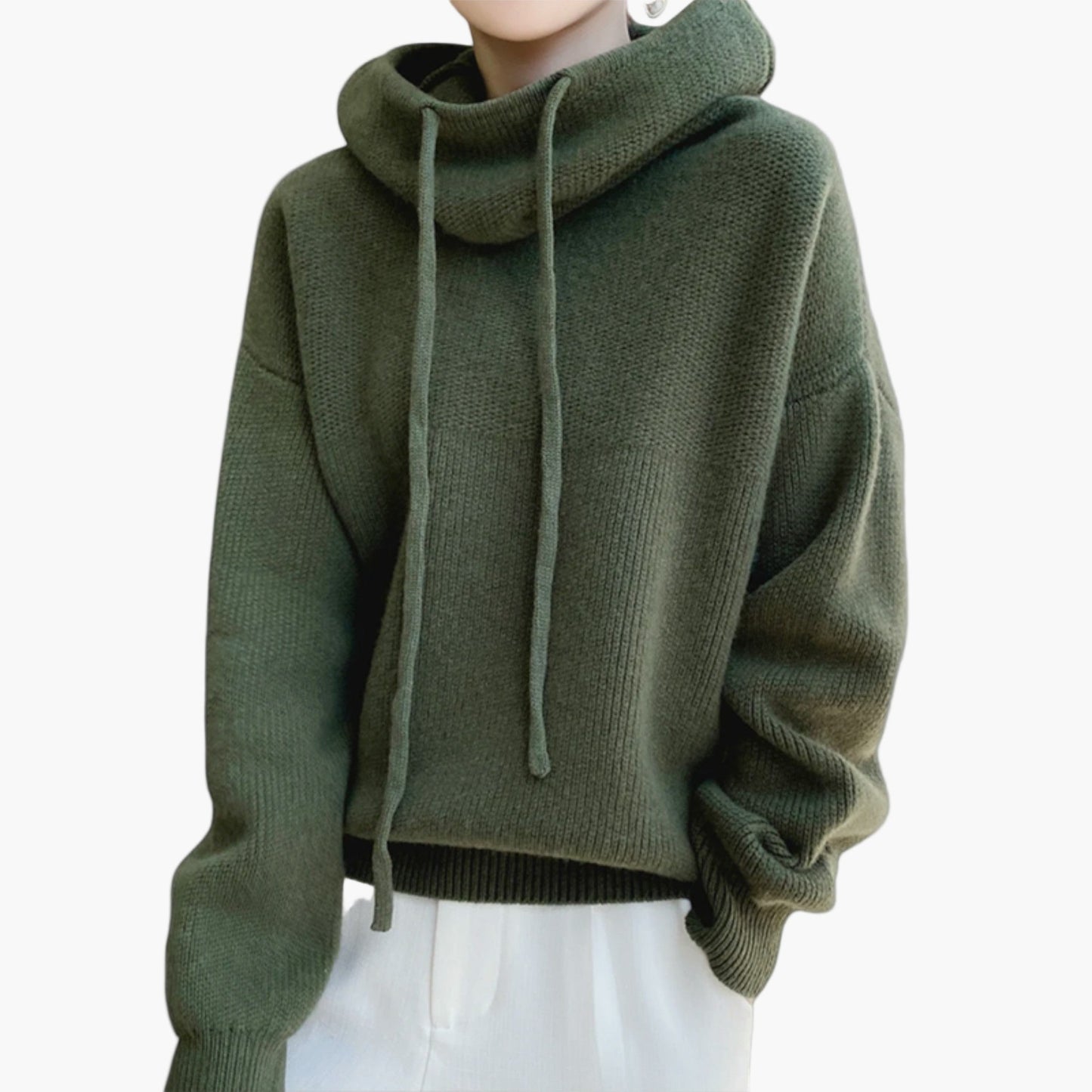 Women's Casual Knit Hoodie Pullover Sweatshirt for Everyday Comfort and Style