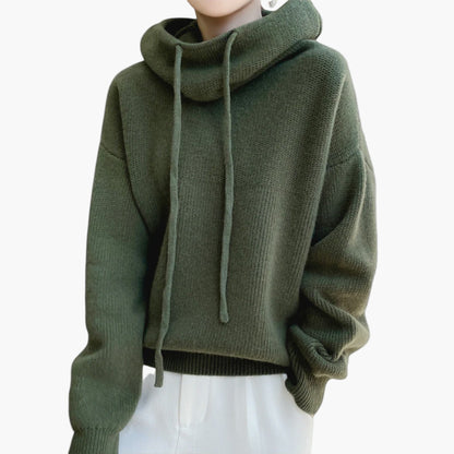 Women's Casual Knit Hoodie Pullover Sweatshirt for Everyday Comfort and Style