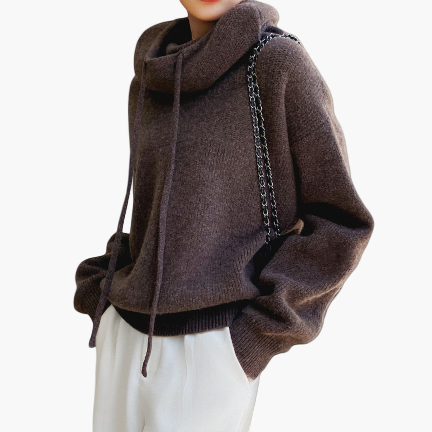 Women's Casual Knit Hoodie Pullover Sweatshirt for Everyday Comfort and Style