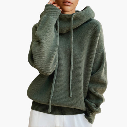 Women's Casual Knit Hoodie Pullover Sweatshirt for Everyday Comfort and Style