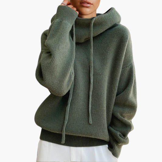 Women's Casual Knit Hoodie Pullover Sweatshirt for Everyday Comfort and Style