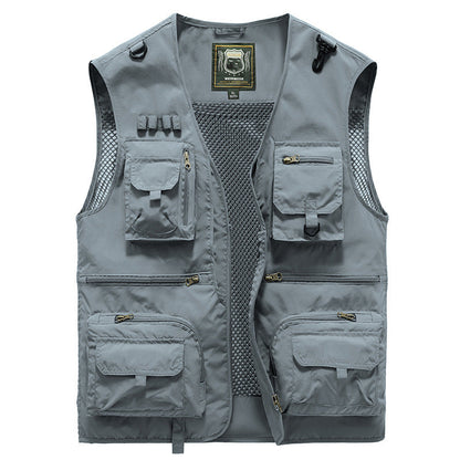 Men's Outdoor Utility Multi-Pocket Camping Vest – Lightweight Adventure Waistcoat