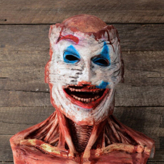 Halloween Scary Movable Brain Mask – Creepy Horror Clown Costume Prop for Adults