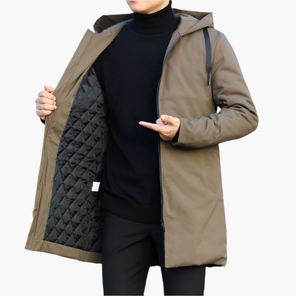 Men's Winter Hooded Parka Jacket – Sporty Windproof Waterproof Outerwear