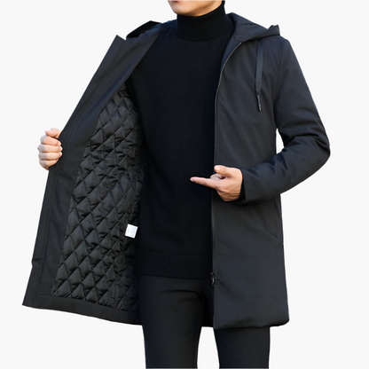 Men's Winter Hooded Parka Jacket – Sporty Windproof Waterproof Outerwear