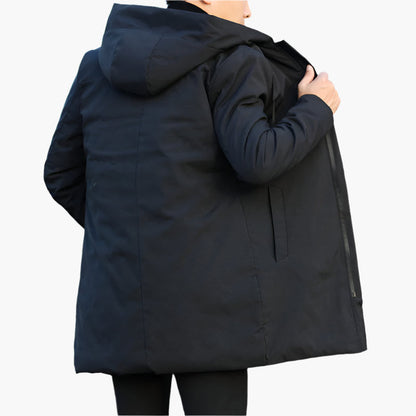 Men's Winter Hooded Parka Jacket – Sporty Windproof Waterproof Outerwear