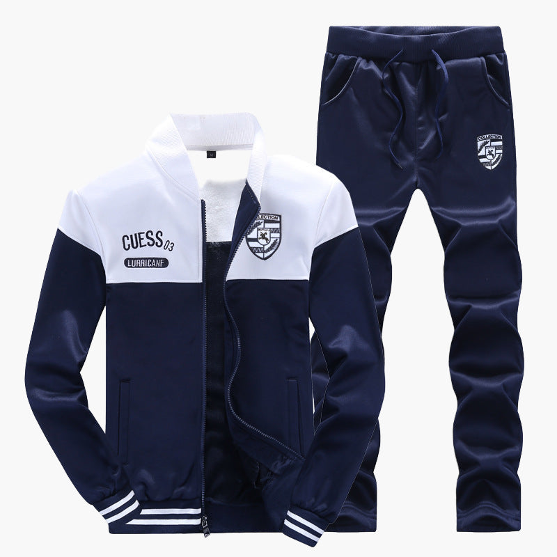 Men's Baseball Style Athletic Tracksuit Set – Sporty Training & Leisure Outfit