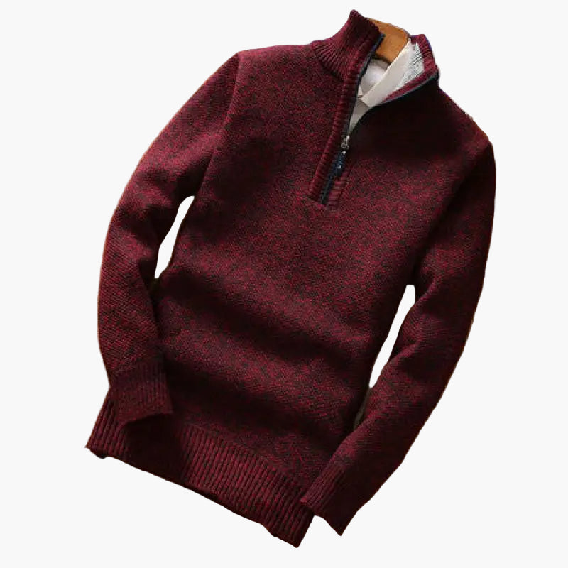 Men's Knitted Half-Zip Sweater – Relaxed Fit, Casual & Semi-Formal Style
