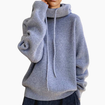 Women's Casual Knit Hoodie Pullover Sweatshirt for Everyday Comfort and Style