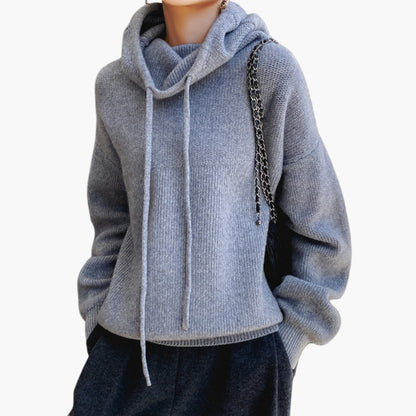 Women's Casual Knit Hoodie Pullover Sweatshirt for Everyday Comfort and Style