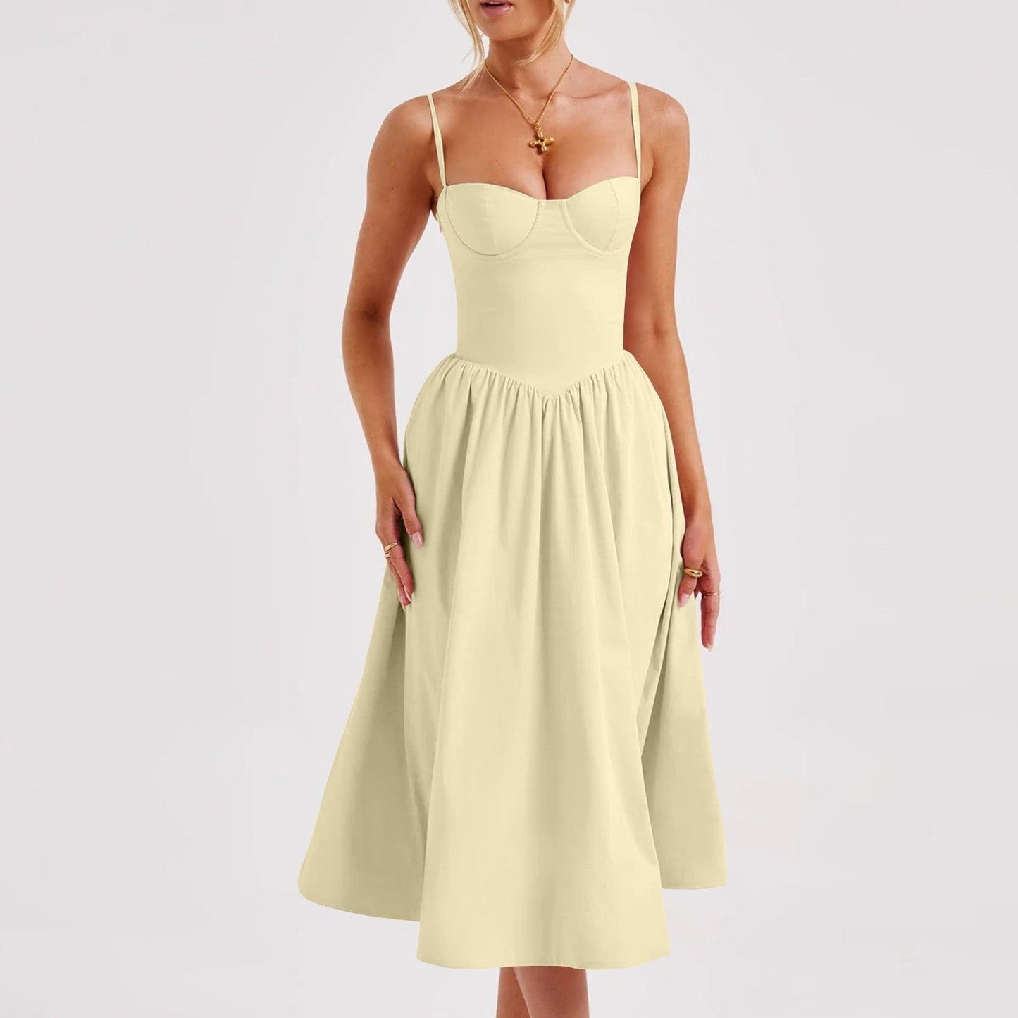 Sophie – French Retro Long Dress Court Style
