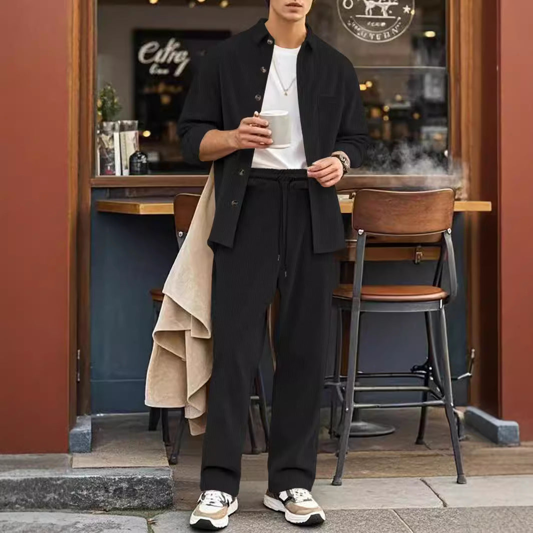 Kirk – Casual Sports Cardigan Trousers Set