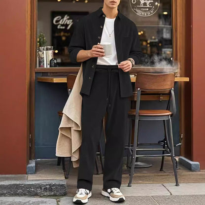 Kirk – Casual Sports Cardigan Trousers Set