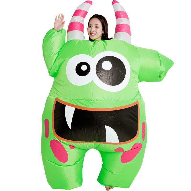 Kids' Halloween Inflatable Alien Spaceship Costume - Fun Cartoon Doll Outfit for Parties & Trick-or-Treat
