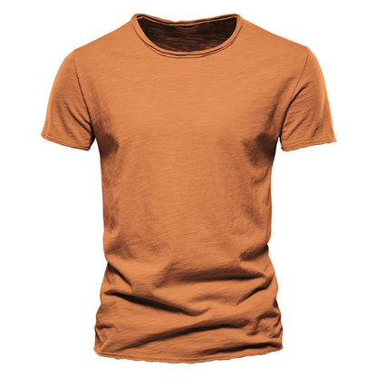 Isaac – Men's Slim Cotton Short Sleeve T-shirt