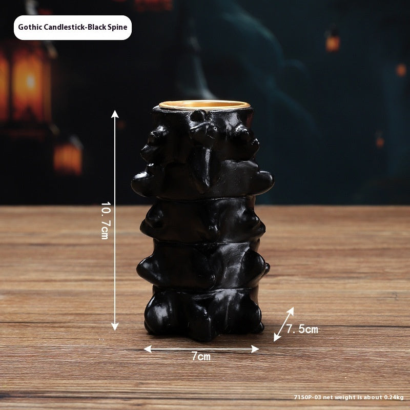 Halloween Gothic Anatomy Candle Holders – Spooky Decor for Parties & Haunted Houses