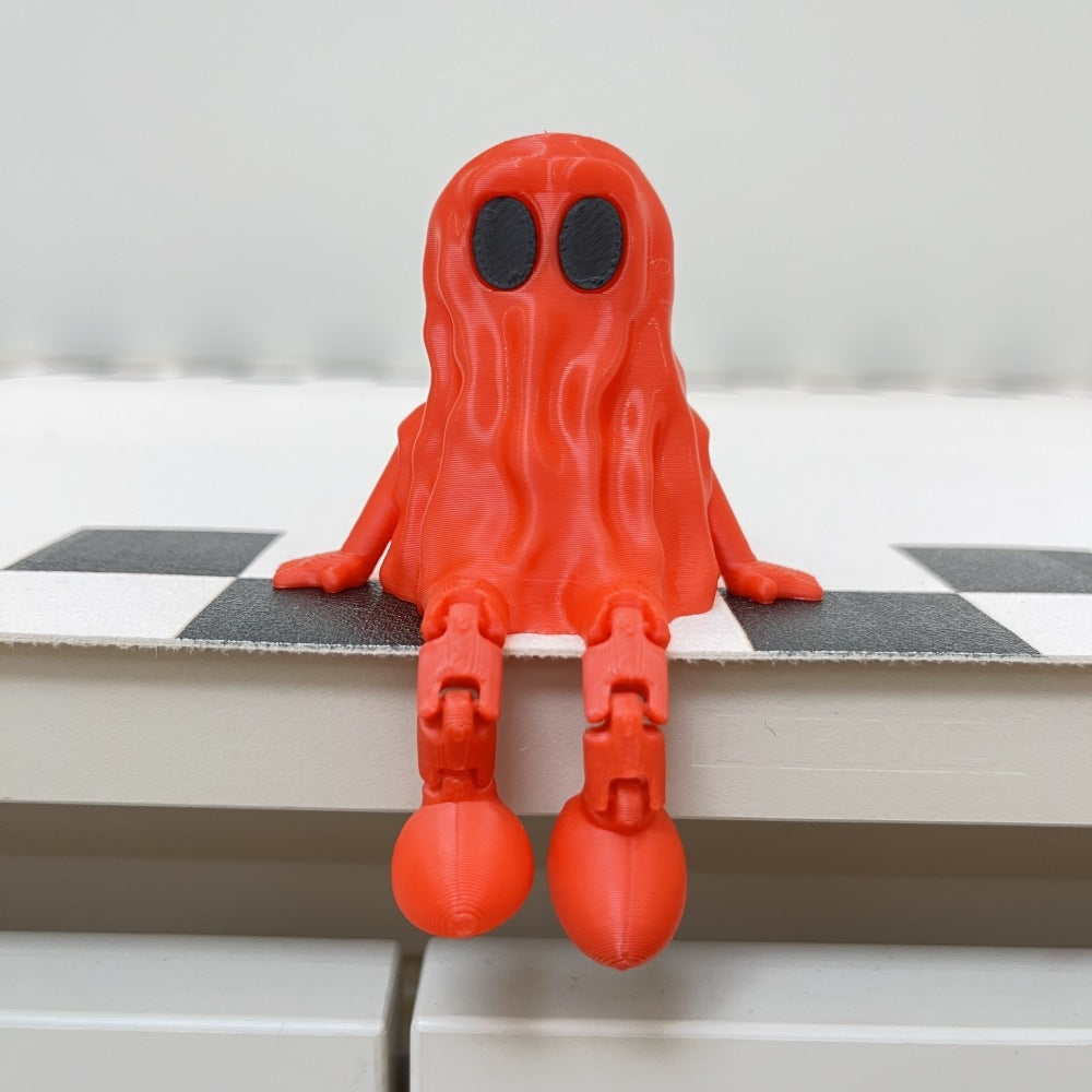 Halloween Ghost Figurine Decoration – Spooky 3D Printed Ornament for Parties & Home