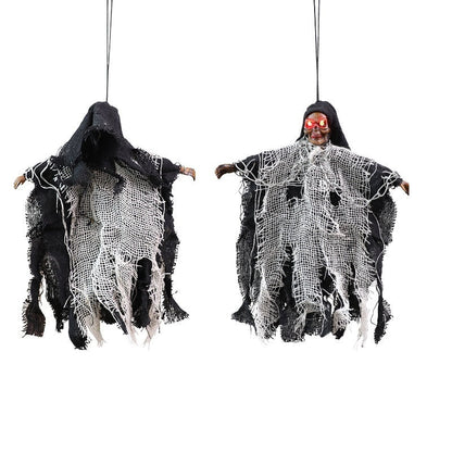 Halloween Hanging Ghost Chain Decorations with Light-Up Eyes – Spooky Party Prop for Indoor & Outdoor Decor