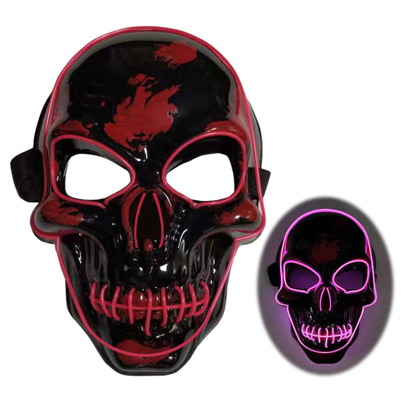 Halloween LED Skull Mask for Adults – Glowing Costume Party Accessory