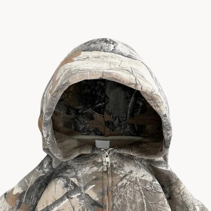Unisex Oversized Camouflage Streetwear Hoodie for Casual and Outdoor Style