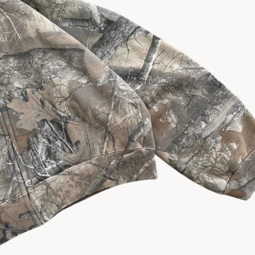 Unisex Oversized Camouflage Streetwear Hoodie for Casual and Outdoor Style