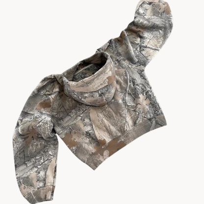 Unisex Oversized Camouflage Streetwear Hoodie for Casual and Outdoor Style