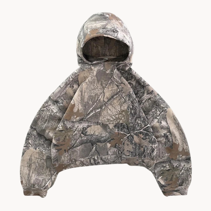 Unisex Oversized Camouflage Streetwear Hoodie for Casual and Outdoor Style