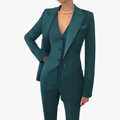 Women's Three-Piece Tailored Business Suit Set – Formal Office & Evening Wear