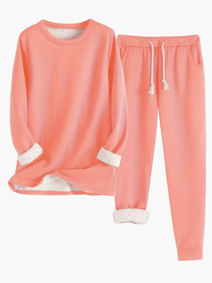 Women's Cozy Two-Piece Lounge Set – Relaxed Fit Pajama & Homewear Outfit