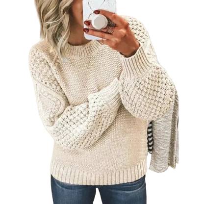Women's Elegant Chunky Knit Sweater – Cozy Everyday Pullover for Effortless Style