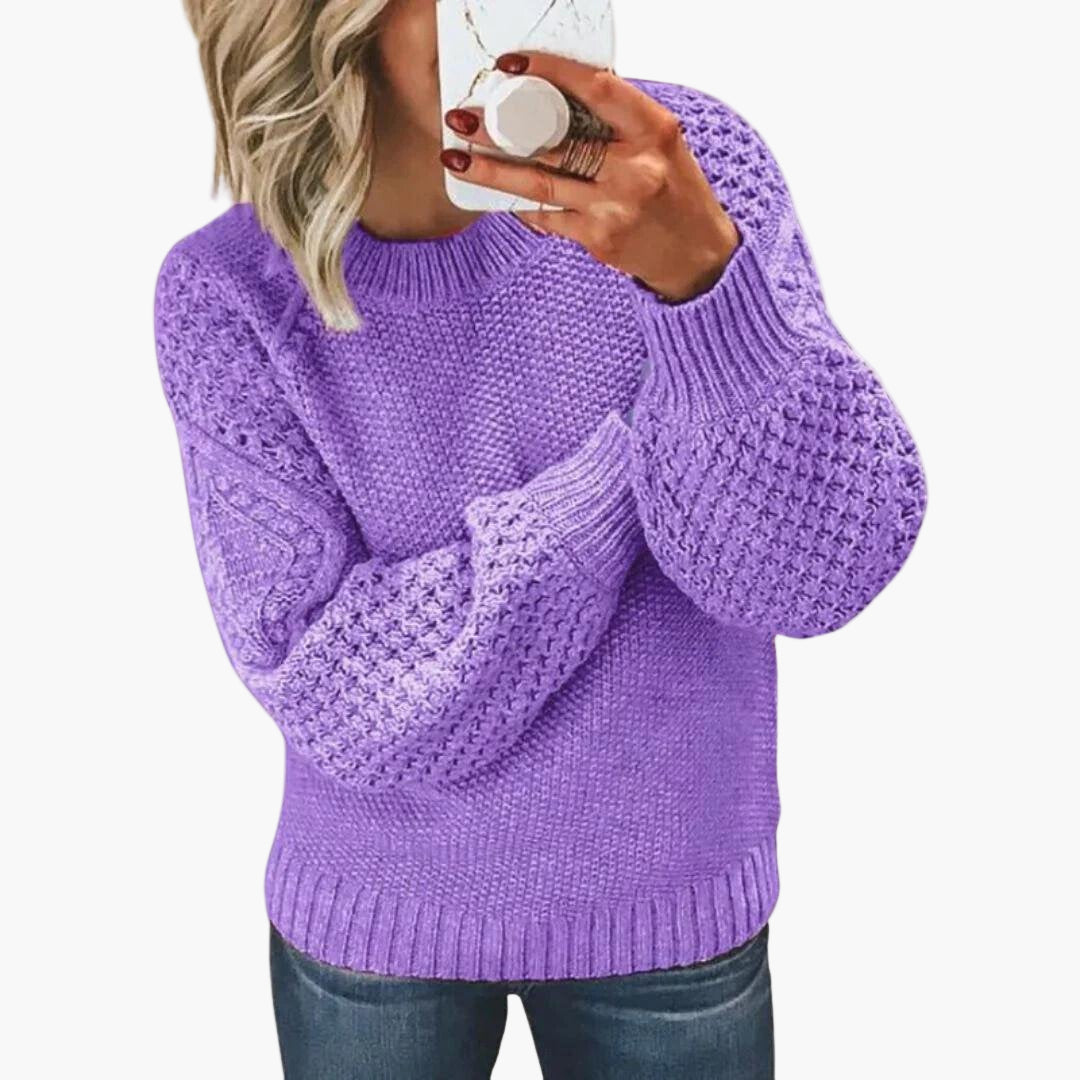 Women's Elegant Chunky Knit Sweater – Cozy Everyday Pullover for Effortless Style