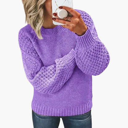Women's Elegant Chunky Knit Sweater – Cozy Everyday Pullover for Effortless Style
