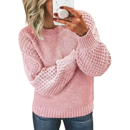 Women's Elegant Chunky Knit Sweater – Cozy Everyday Pullover for Effortless Style