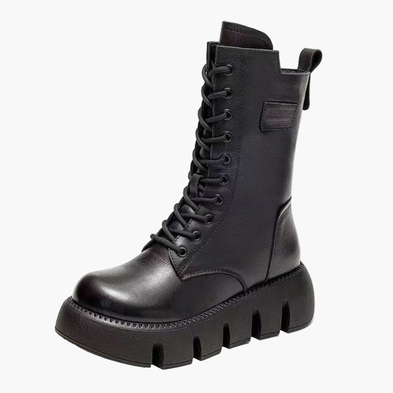 Women's Orthopedic Platform Combat Boots for Stylish Comfort and Support