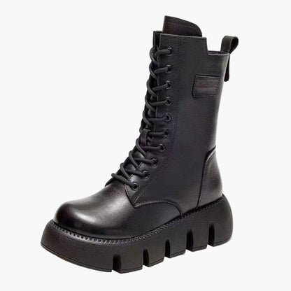 Women's Orthopedic Platform Combat Boots for Stylish Comfort and Support