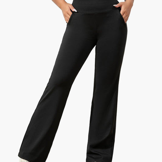 Women's Flared Yoga Pants with Pockets – Comfortable Stretch Fit for Yoga or Casual Wear