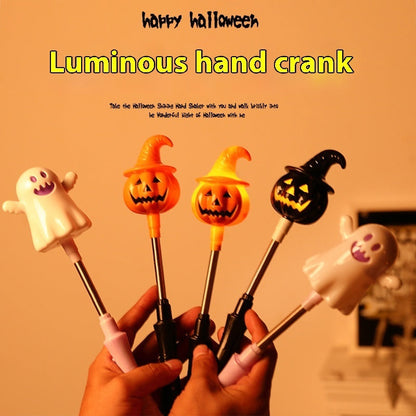 Halloween Luminous Hand Crank Shaker Wand for Kids and Parties