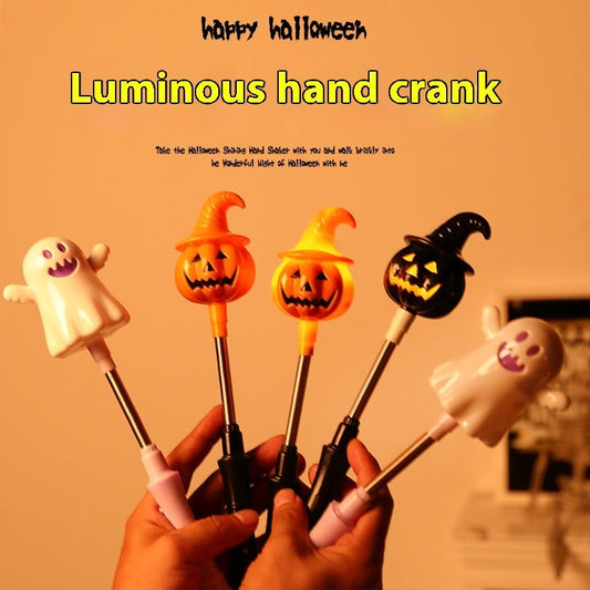 Halloween Luminous Hand Crank Shaker Wand for Kids and Parties
