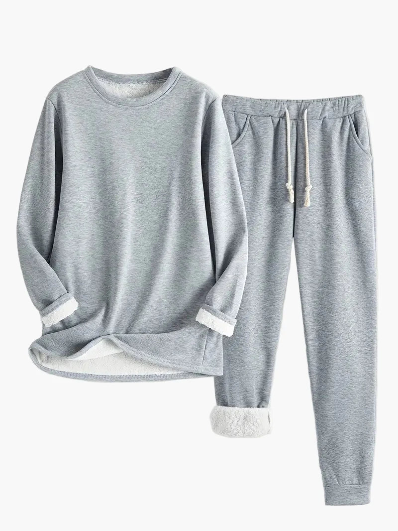 Women's Cozy Two-Piece Lounge Set – Relaxed Fit Pajama & Homewear Outfit