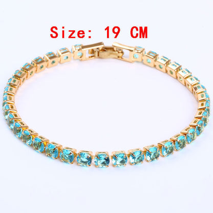 Diana – Simple Gang Drill Zircon Bracelet