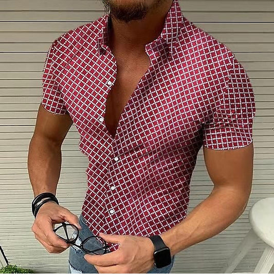 Jonathon – Casual Plaid Short Sleeve Shirt