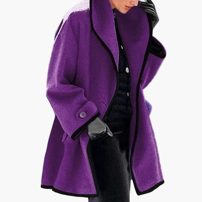 Women's Oversized Wool Blend Winter Coat – Elegant Casual Outerwear