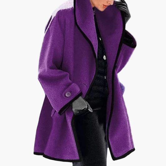 Women's Oversized Wool Blend Winter Coat – Elegant Casual Outerwear
