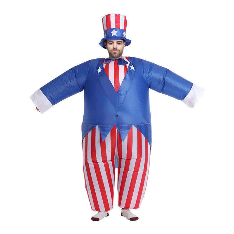 Kids' Halloween Inflatable Alien Spaceship Costume - Fun Cartoon Doll Outfit for Parties & Trick-or-Treat