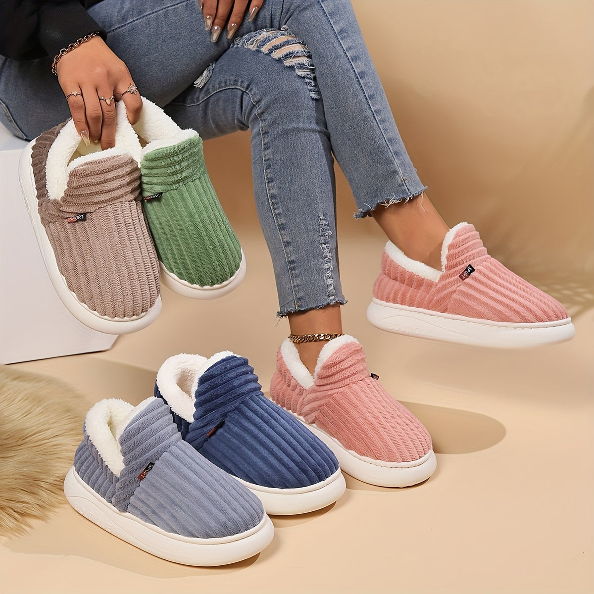 Women's Cozy Indoor Winter Slippers Plush Comfort House Shoes