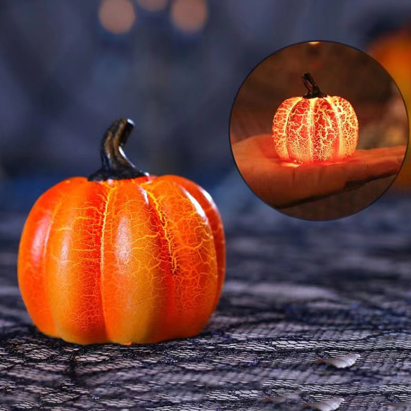 Halloween LED Pumpkin Lantern Decorative Props for Spooky Parties and Trick-or-Treat