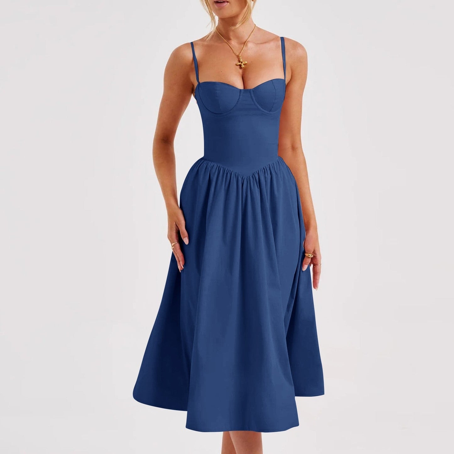 Sophie – French Retro Long Dress Court Style