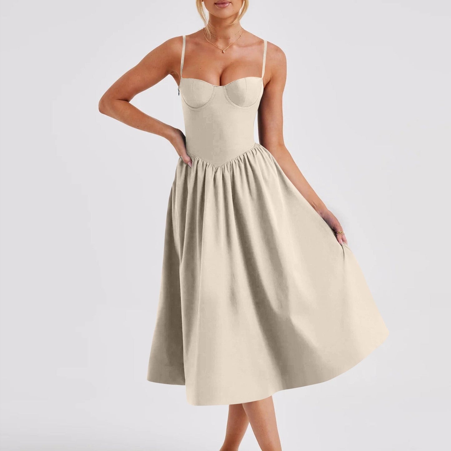 Sophie – French Retro Long Dress Court Style